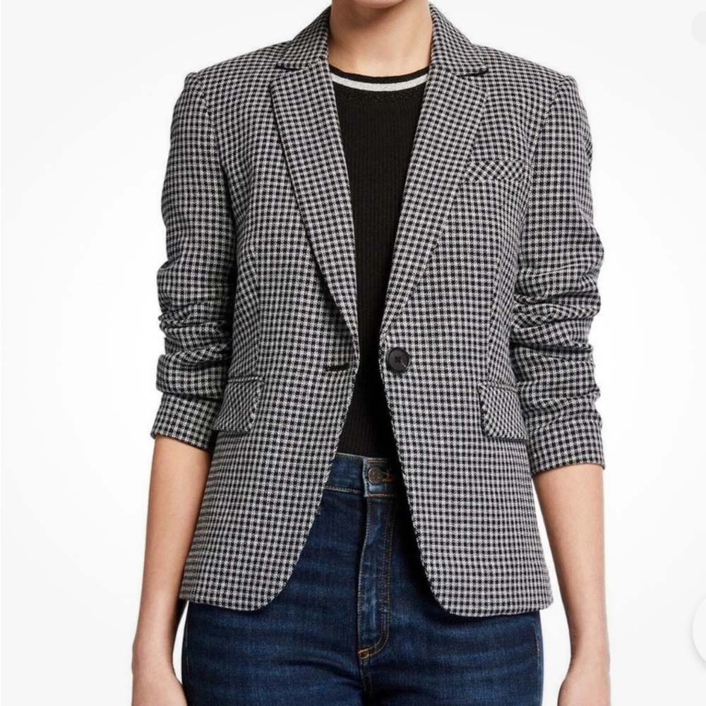 Veronica Beard Black and White Checkered Blazer
